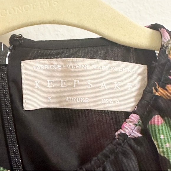 Keepsake the label black floral flowy mini dress - Picture 4 of 6